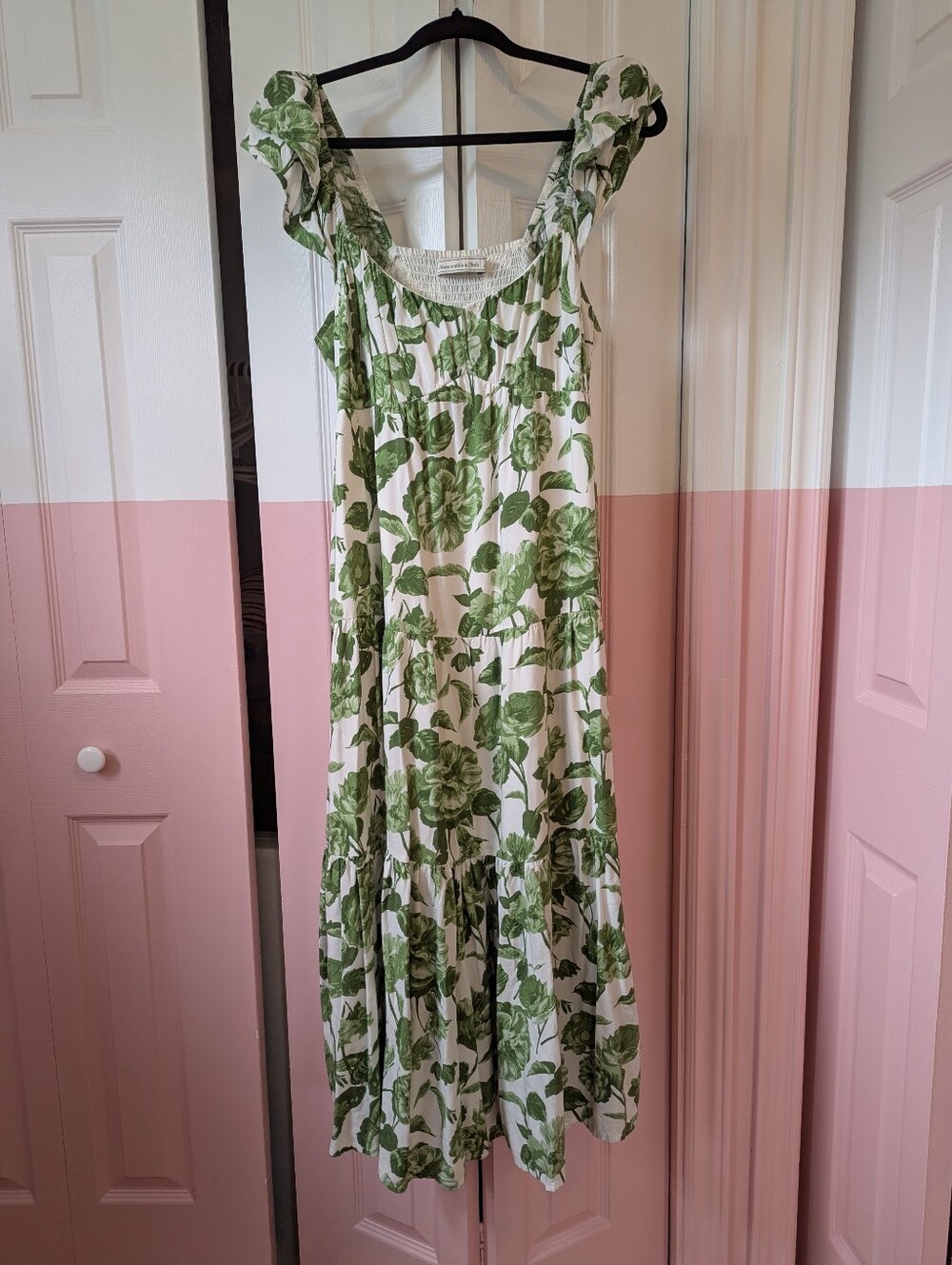 Green Floral Tiered Sundress